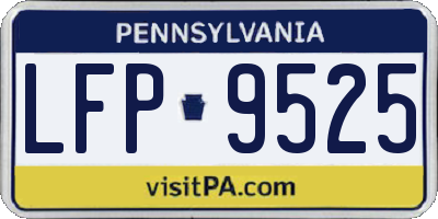 PA license plate LFP9525