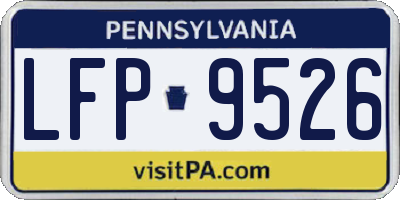PA license plate LFP9526
