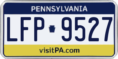 PA license plate LFP9527