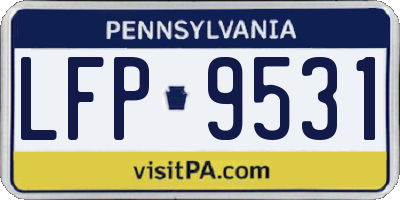 PA license plate LFP9531