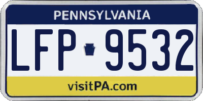 PA license plate LFP9532