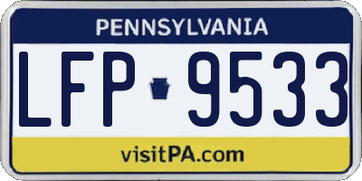 PA license plate LFP9533