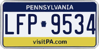 PA license plate LFP9534