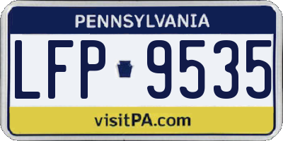 PA license plate LFP9535