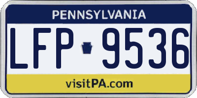 PA license plate LFP9536