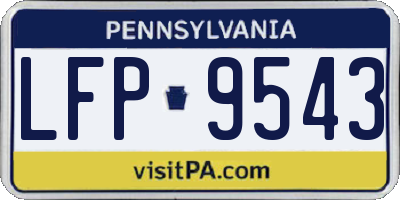 PA license plate LFP9543