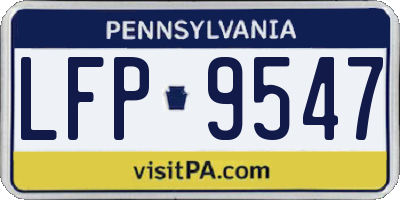 PA license plate LFP9547