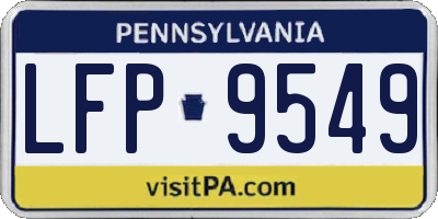 PA license plate LFP9549