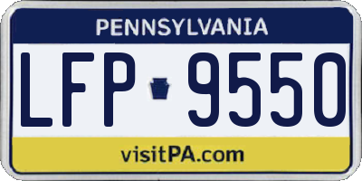 PA license plate LFP9550