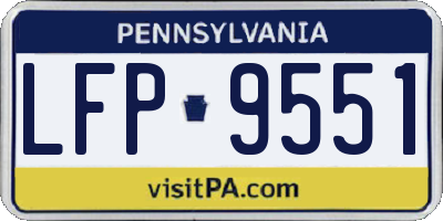 PA license plate LFP9551