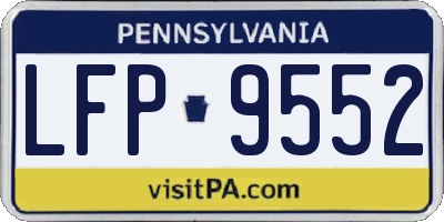 PA license plate LFP9552