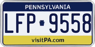 PA license plate LFP9558