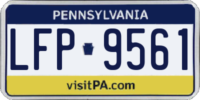 PA license plate LFP9561