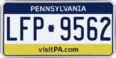 PA license plate LFP9562