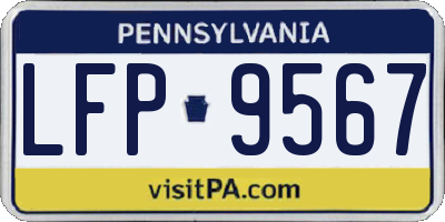 PA license plate LFP9567