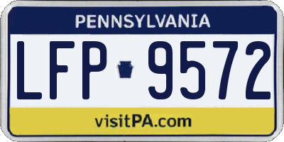 PA license plate LFP9572