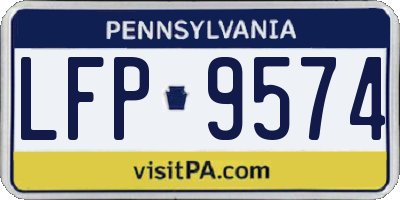 PA license plate LFP9574