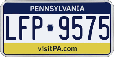 PA license plate LFP9575