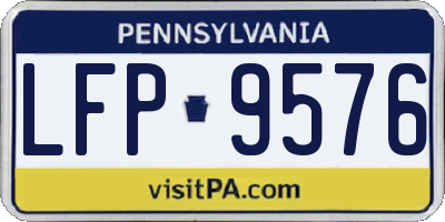 PA license plate LFP9576