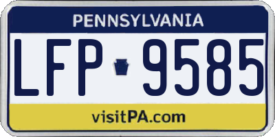 PA license plate LFP9585