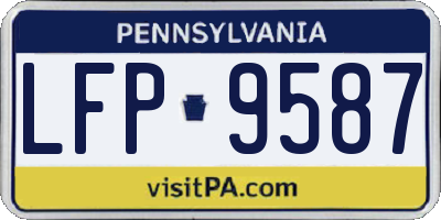 PA license plate LFP9587