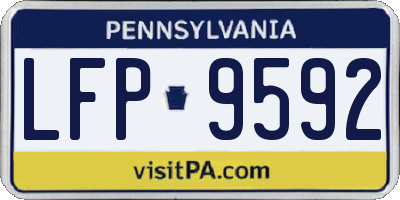 PA license plate LFP9592