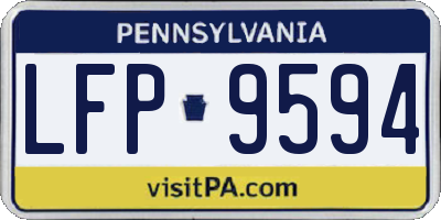 PA license plate LFP9594