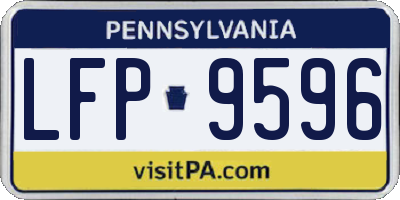 PA license plate LFP9596