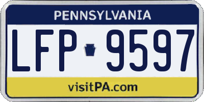 PA license plate LFP9597