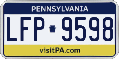 PA license plate LFP9598
