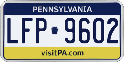 PA license plate LFP9602