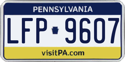 PA license plate LFP9607