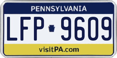PA license plate LFP9609