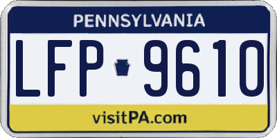 PA license plate LFP9610