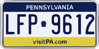 PA license plate LFP9612