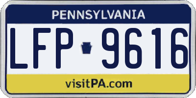 PA license plate LFP9616