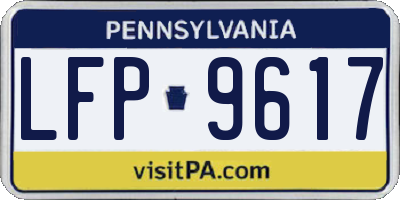 PA license plate LFP9617