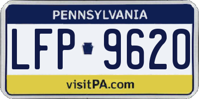 PA license plate LFP9620