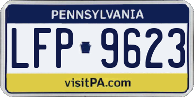 PA license plate LFP9623