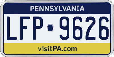 PA license plate LFP9626