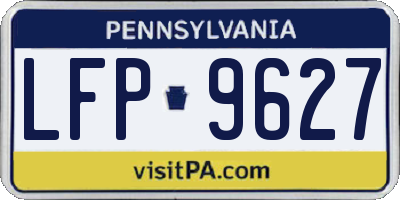 PA license plate LFP9627