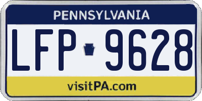 PA license plate LFP9628