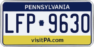 PA license plate LFP9630