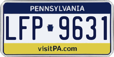 PA license plate LFP9631
