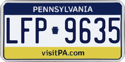 PA license plate LFP9635