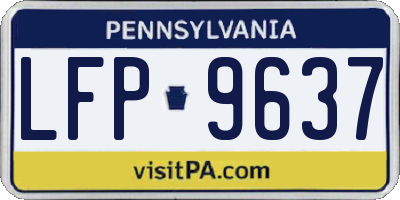 PA license plate LFP9637