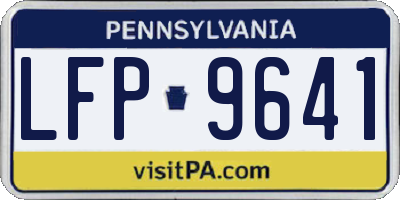 PA license plate LFP9641