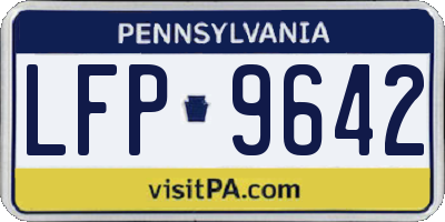 PA license plate LFP9642