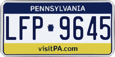 PA license plate LFP9645