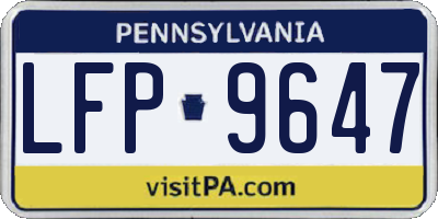 PA license plate LFP9647